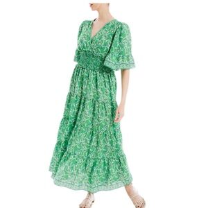 Max Studios Smocked Waist Midi Dress Size Medium